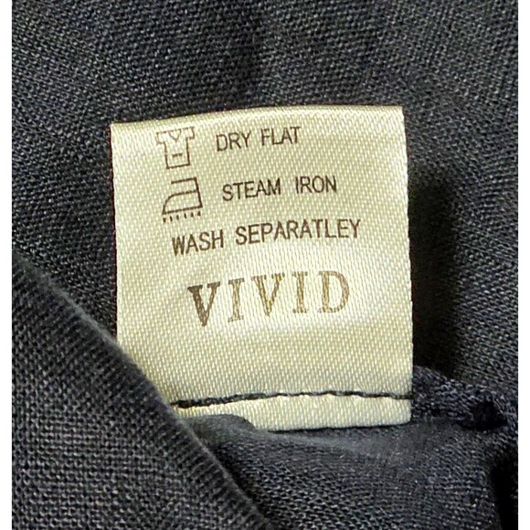 VIVID Women's Navy Blue Linen Maxi Dress Sleeveless Long Double Skirt Plus XXL - Picture 7 of 7